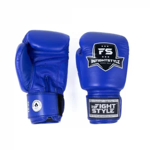 InFightStyle classic bőr boxkesztyű kék
